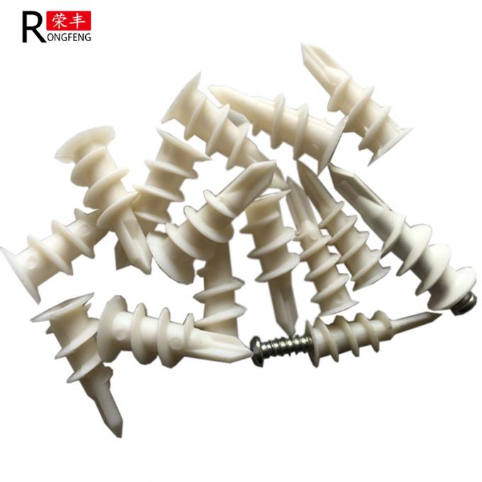 PE POM Plastic Drywall Anchors Screw Inserts For Electrical Appliances