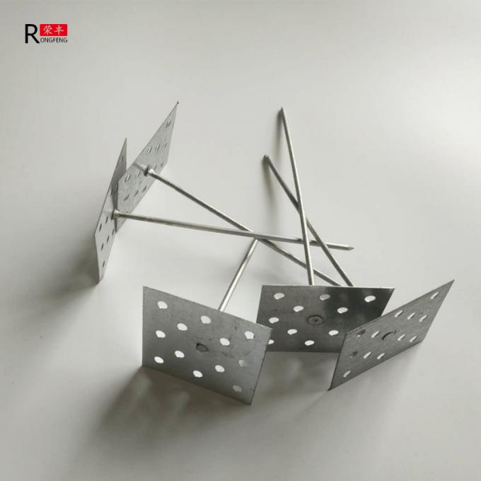 Perforated Base Self Stick Insulation Pins 35x35 For Rigid Insulation