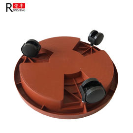 40cm 44cm 50cm Circular Plastic Plant Pot Trays With Rollers