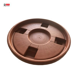 Scratch - Off  Graden Coloured Plastic Plant Pots On Wheels