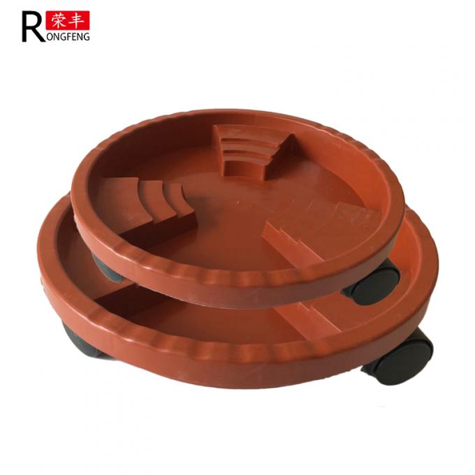 40cm 44cm 50cm Rundschreiben-Plastikblumentopf-Behälter mit Rollen
