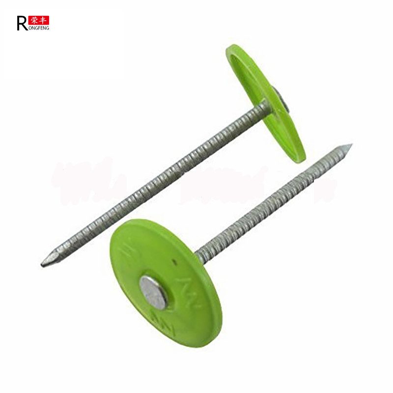 3/4"*12G PE PP Plastic Button Cap Roofing Nails ISO Standard