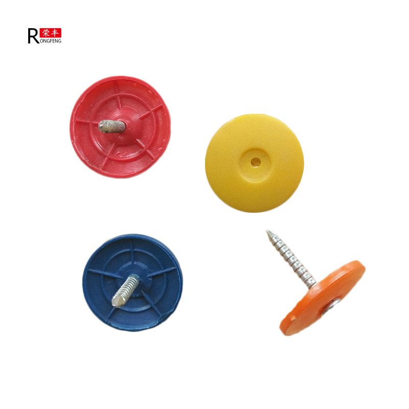 Carbon Steel Plastic Cap Roofing Nails Concrete Insulation 1'' Head