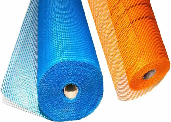 Green Blue Fiberglass Mesh Roll / Plain Woven Fiberglass Cloth Roll Lightweight