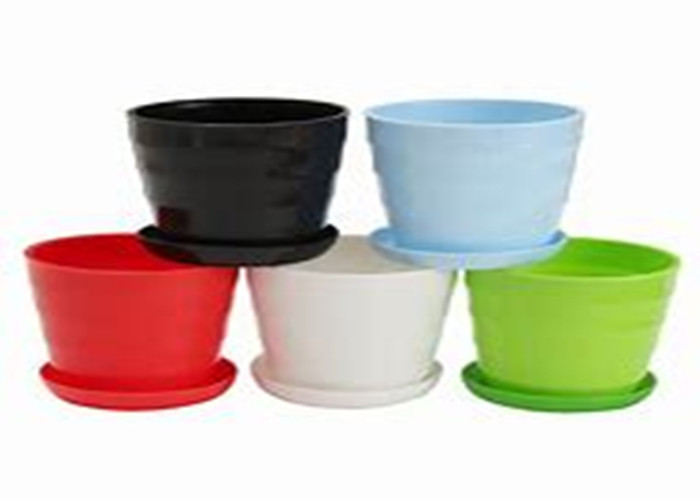 High Strength PP Coloured Plastic Plant Pots Water Absorption